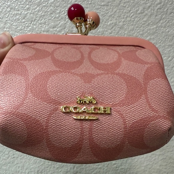 Coach Pink Cosmetic Coin Case - Picture 5 of 7